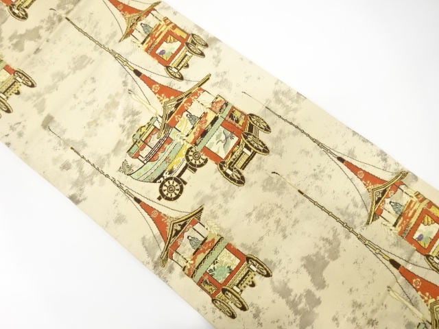 JAPANESE KIMONO / ANTIQUE FUKURO OBI / SILK / WOVEN YAMAHOKO FLOATS